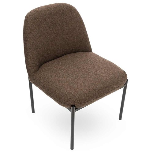 Derby armchair Brown Chevron fabric