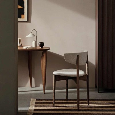 Silla de comedor Herman - Soft Bouclé Hêtre teinté foncé/naturel 2