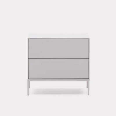 Vedrana 2-drawer DM white lacquer bedside table 60 x 55 cm 2
