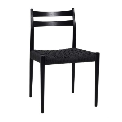 Chaise Minou L 51,5 x W 51,5 x H 80 cm - noir Pomax