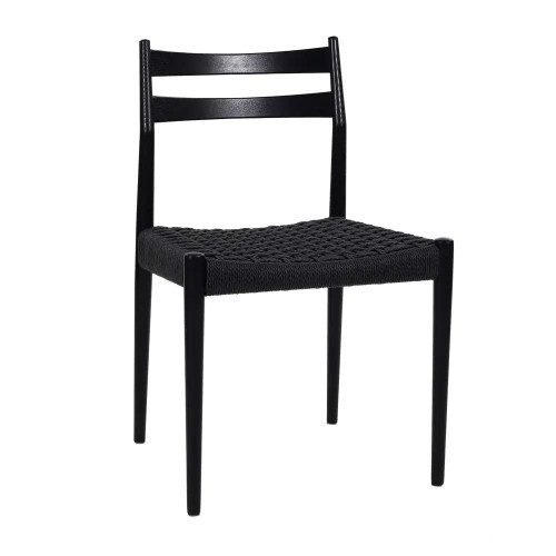 Minou stoel L 51,5 x B 51,5 x H 80 cm - zwart