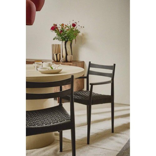 Stuhl Minou L 51,5 x W 51,5 x H 80 cm - schwarz