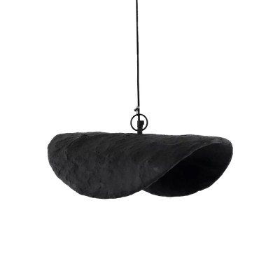 Lampada a sospensione Eivissa L 45 x L 30 x H 14 cm - nero Pomax