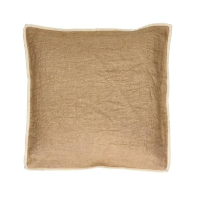 Coussin Alpha Opposites - Ocre et blanc Pomax