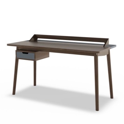 Honoré slate grey walnut desk Hartô