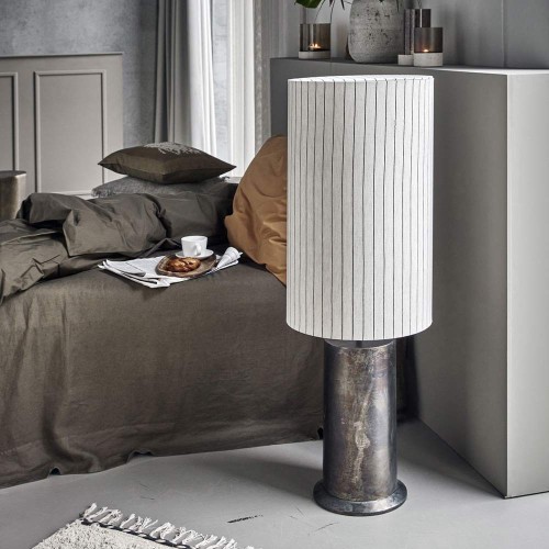 Rafi base floor lamp with Shade - off-white/black