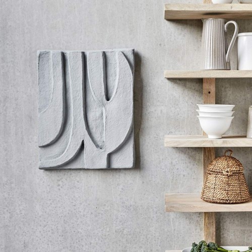 Wandkunstwerk Machie - Grau