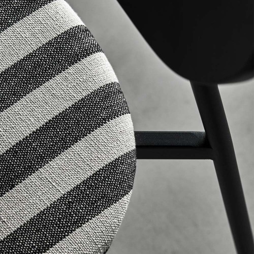 Stuhl Must - Schwarz/Gebrochenes Weiß