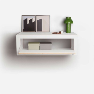 Fläpps Box wall console 80x27x40 - white Ambivalenz