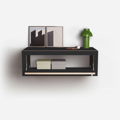 Fläpps Box wall console 80x27x40 - black Ambivalenz
