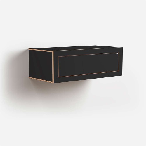 Fläpps Box console murale 80x27x40 - noir