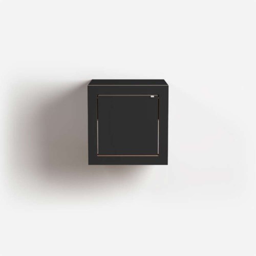 Mesilla de noche Fläpps Box 40x40x40 - negro