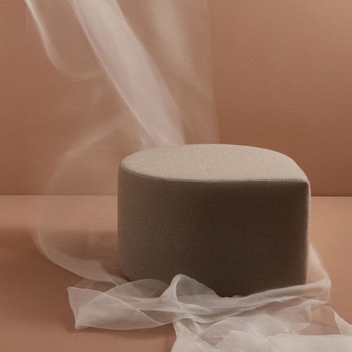 Stilla Pouf taupe bouclé