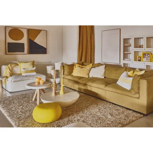 Saint-Tropez kussen L 50 x B 30 cm - geel