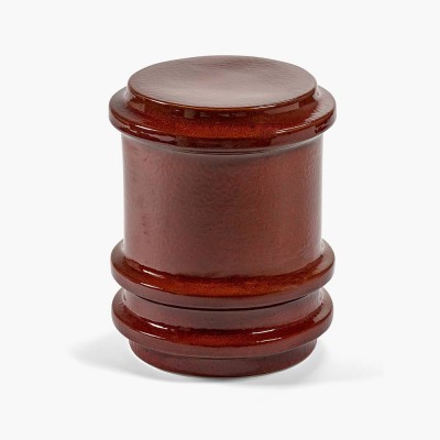 Table d'appoint géométrique rouge foncé Pawn Serax