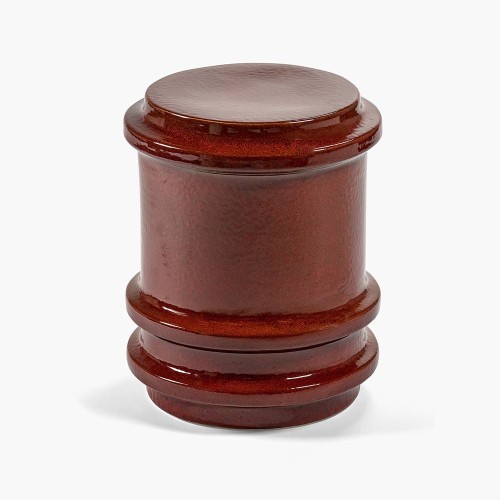 Table d'appoint géométrique rouge foncé Pawn