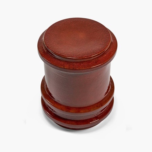 Tavolino geometrico rosso scuro Pawn