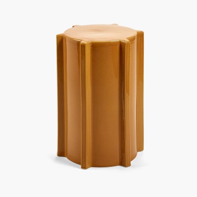 Pawn geometric ochre side table