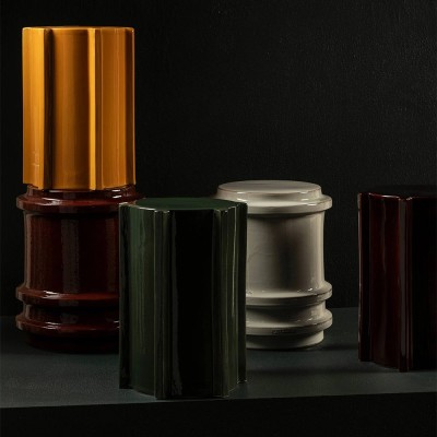 Pawn geometric ochre side table 2