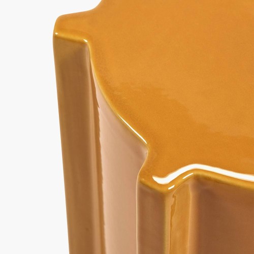 Pawn geometric ochre side table