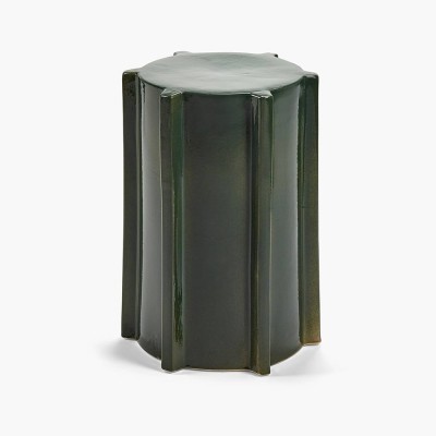 Pawn dark green geometric side table