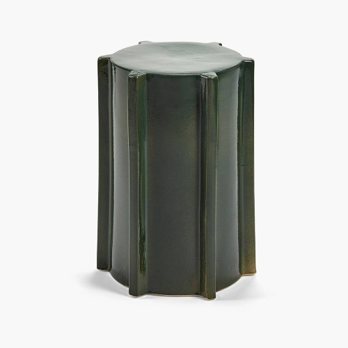 Pawn dark green geometric side table