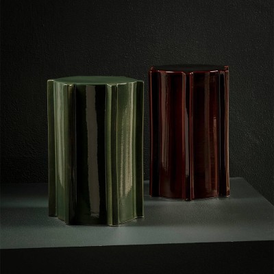 Pawn dark green geometric side table 2