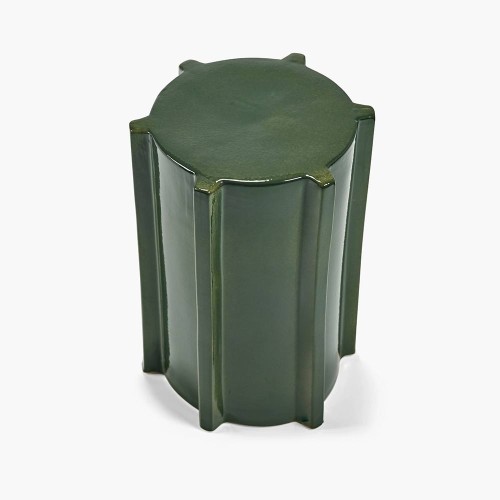 Mesa auxiliar geométrica verde oscuro Pawn