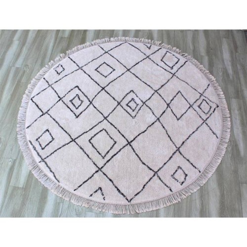 ERVIN Ivory/Taupe rug Ø160 cm