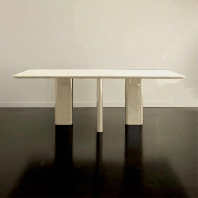 Table à manger rectangulaire Joe 220 cm - Frêne laqué crème Gabrielle Paris