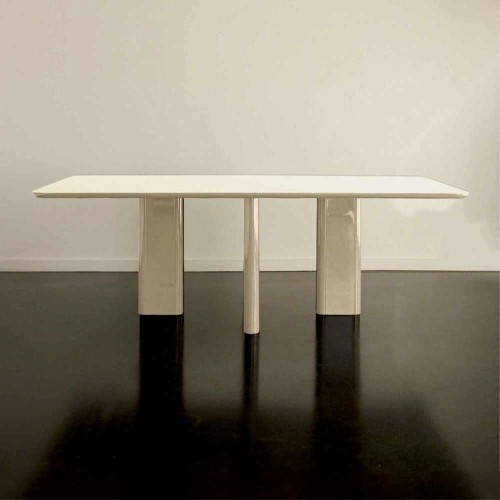 Mesa de comedor rectangular Joe 220 cm - Fresno lacado crema