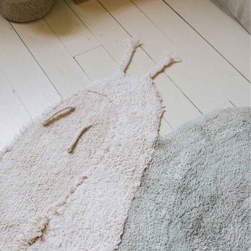 Tapis lavable en coton Snail