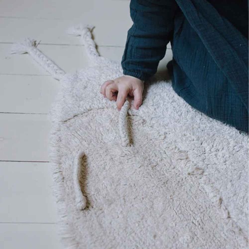 Tapis lavable en coton Snail