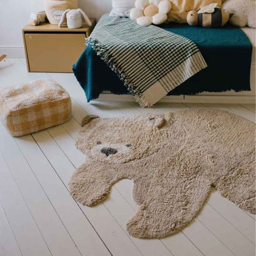 Tapis lavable en coton Bear