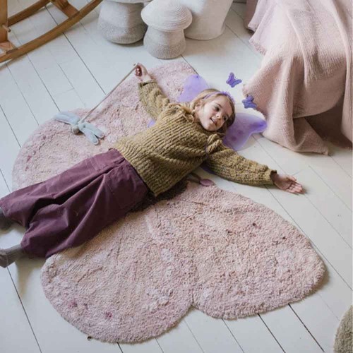 Tapis lavable en coton Baby Butterfly