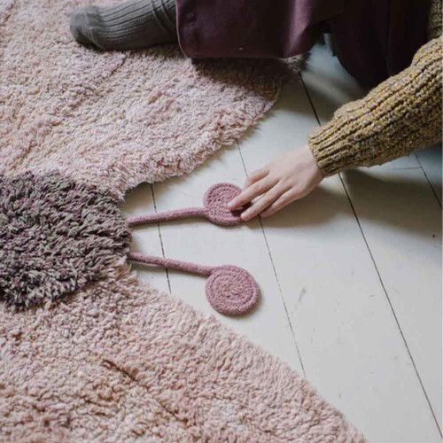 Tapis lavable en coton Baby Butterfly