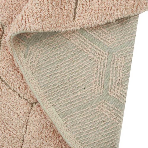 Tapis rond lavable Honeycomb rose