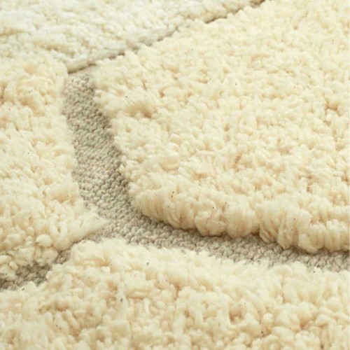 Alfombra redonda lavable Honeycomb oro