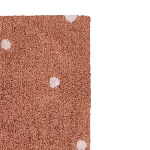 Tappetino lavabile Mini Dots castagno