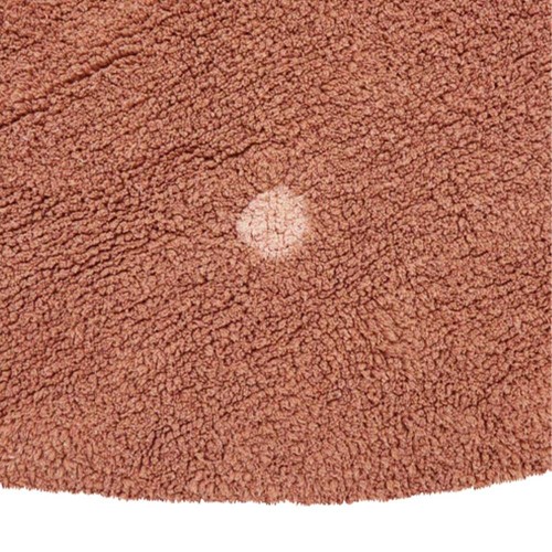 Tapis rond lavable Dot Châtaigne