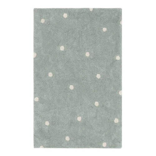 Tapis Lavable Mini Dot bleu sauge
