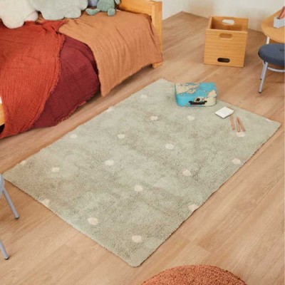 Tappeto lavabile Mini Dot blu salvia 2