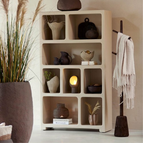 Cabinet 110x35x190 cm NAHUA beige