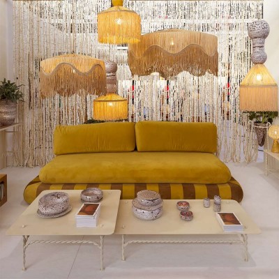 Sofa Circus Velours Camel/Tabac Honoré