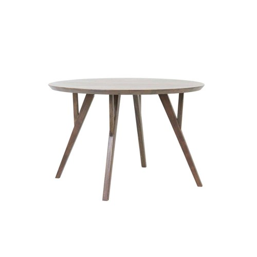 Dining table Ø120x76 cm QUENZA dark brown acacia wood