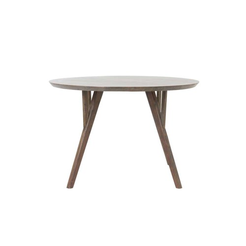 Dining table Ø120x76 cm QUENZA dark brown acacia wood