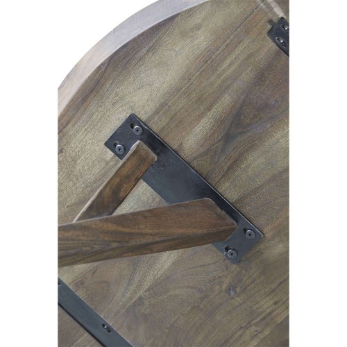 Dining table Ø120x76 cm QUENZA dark brown acacia wood