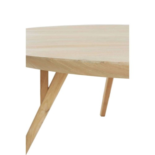 Tavolo da pranzo QUENZA in legno di mango naturale Ø120x76 cm