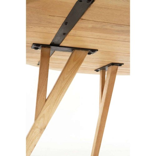 Mesa de comedor QUENZA de madera de mango natural Ø120x76 cm