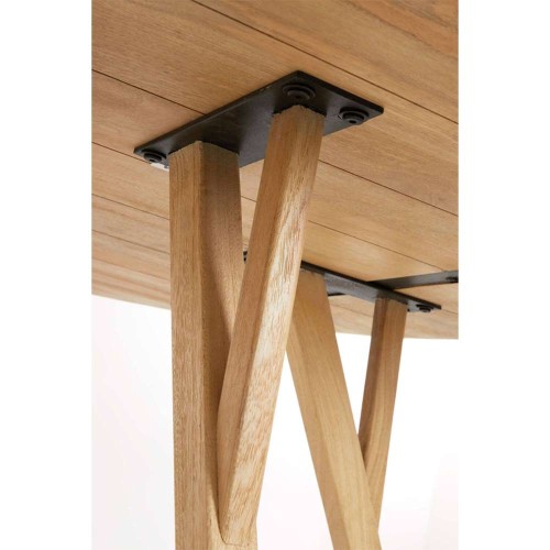 Mesa de comedor QUENZA de madera de mango natural Ø120x76 cm